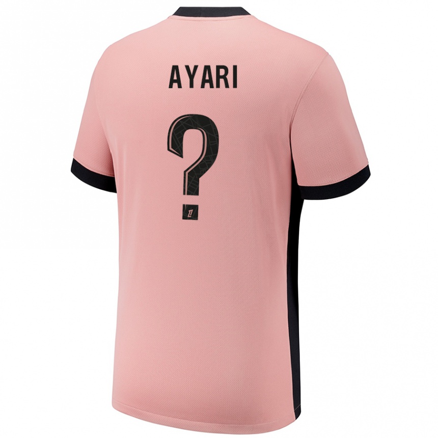 Kids Football Adam Ayari #0 Rust Pink Third Jersey 2024/25 T-Shirt Canada