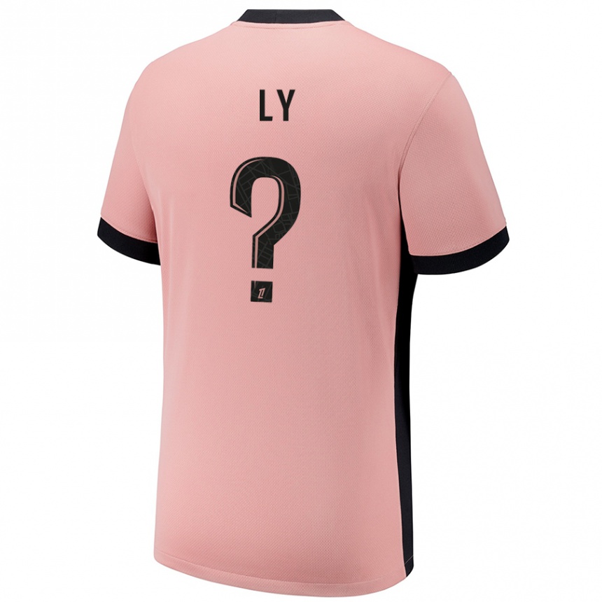 Kids Football Elijah Ly #0 Rust Pink Third Jersey 2024/25 T-Shirt Canada