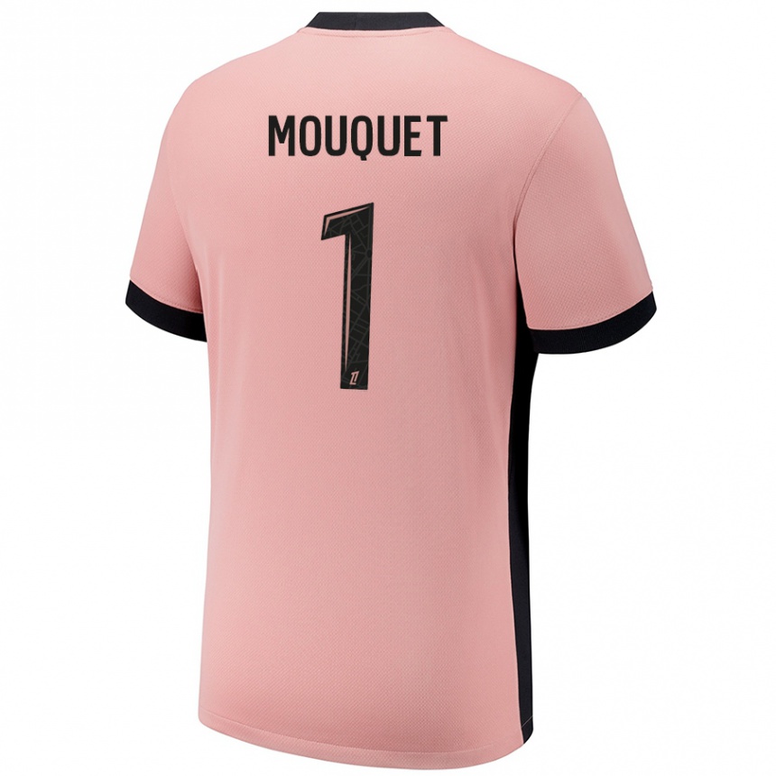 Kids Football Louis Mouquet #1 Rust Pink Third Jersey 2024/25 T-Shirt Canada