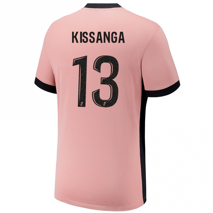 Kids Football Hugo Kissanga #13 Rust Pink Third Jersey 2024/25 T-Shirt Canada