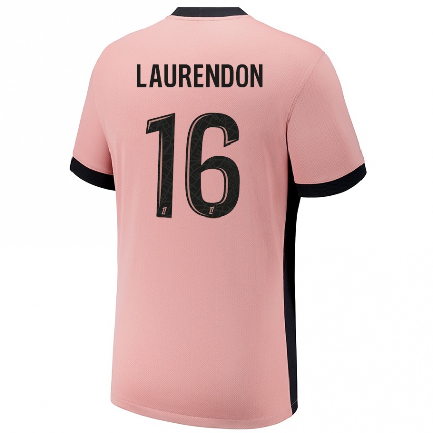 Enfant Football Maillot Bilal Laurendon #16 Rouille Rose Troisieme 2024/25 Canada