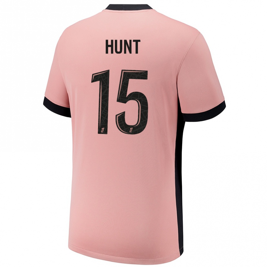 Kids Football Clare Hunt #15 Rust Pink Third Jersey 2024/25 T-Shirt Canada