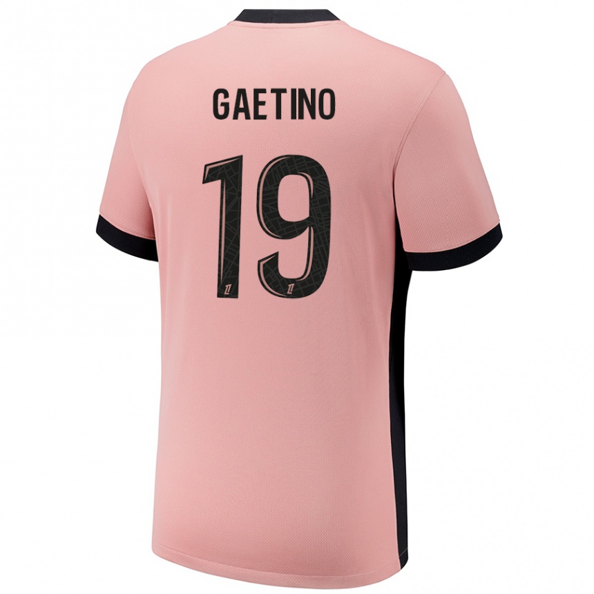 Kids Football Eva Gaetino #19 Rust Pink Third Jersey 2024/25 T-Shirt Canada