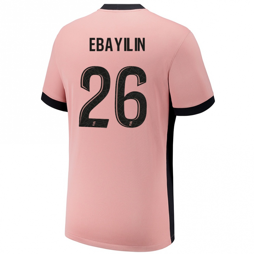 Kids Football Anaïs Ebayilin #26 Rust Pink Third Jersey 2024/25 T-Shirt Canada