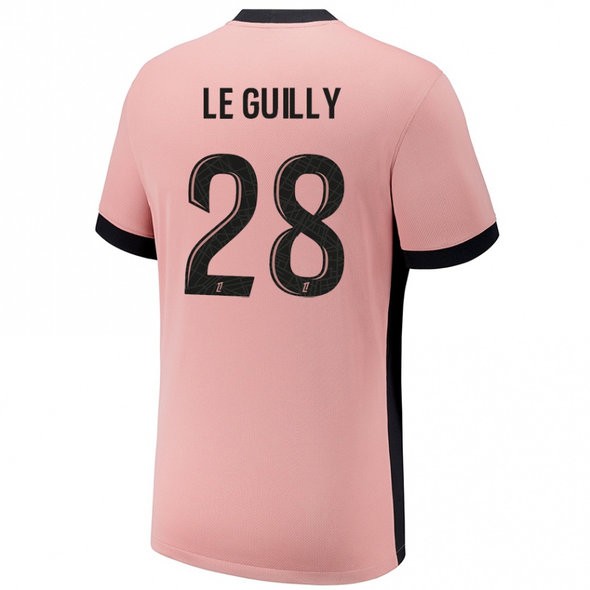 Kids Football Jade Le Guilly #28 Rust Pink Third Jersey 2024/25 T-Shirt Canada