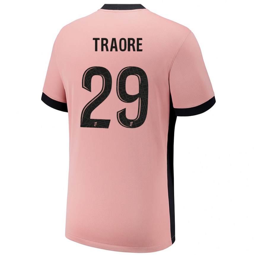 Kids Football Manssita Traoré #29 Rust Pink Third Jersey 2024/25 T-Shirt Canada