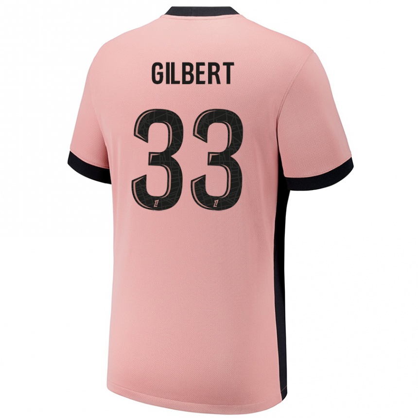 Kids Football Tara Elimbi Gilbert #33 Rust Pink Third Jersey 2024/25 T-Shirt Canada