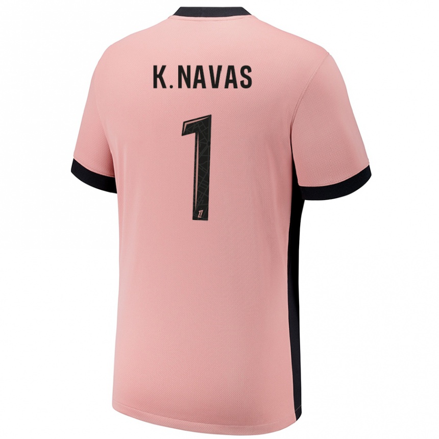 Enfant Football Maillot Keylor Navas #1 Rouille Rose Troisieme 2024/25 Canada