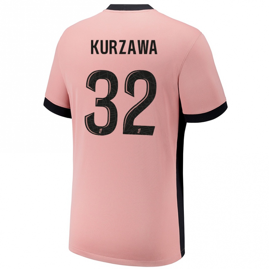 Kids Football Layvin Kurzawa #32 Rust Pink Third Jersey 2024/25 T-Shirt Canada