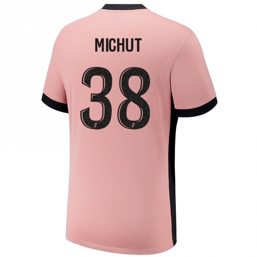 Enfant Football Maillot Edouard Michut #38 Rouille Rose Troisieme 2024/25 Canada