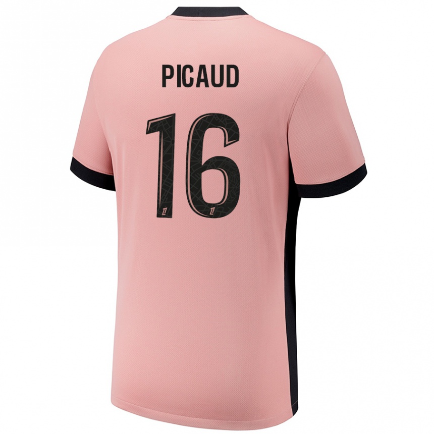 Kids Football Constance Picaud #16 Rust Pink Third Jersey 2024/25 T-Shirt Canada