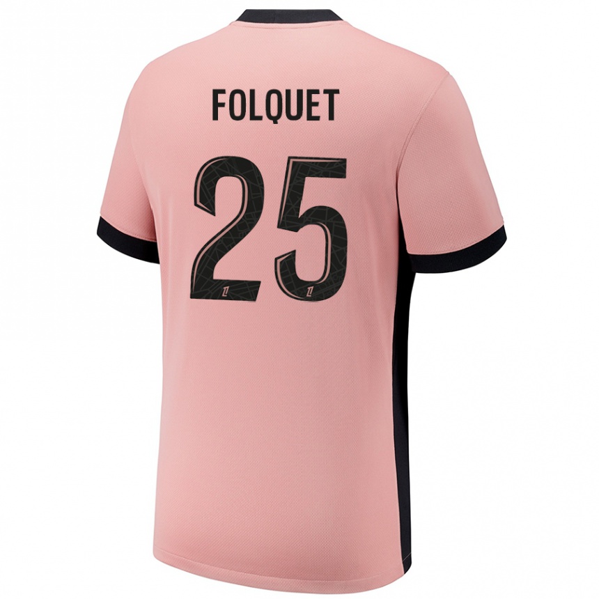 Enfant Football Maillot Magnaba Folquet #25 Rouille Rose Troisieme 2024/25 Canada