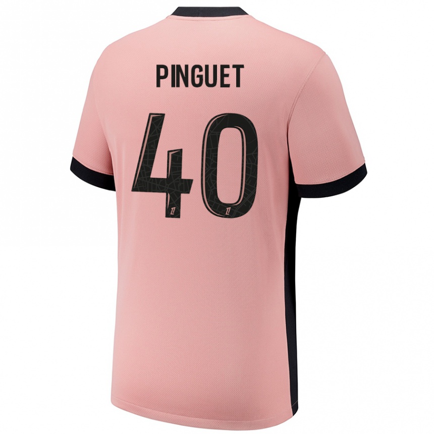 Enfant Football Maillot Alice Pinguet #40 Rouille Rose Troisieme 2024/25 Canada