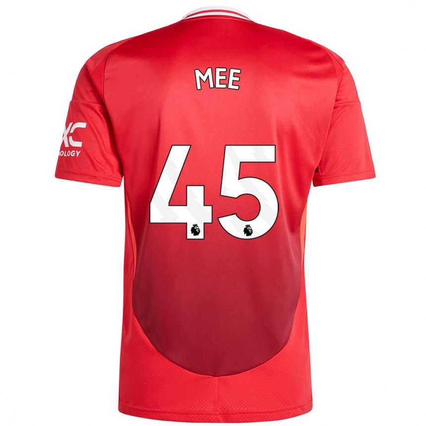 Men Football Dermot Mee #45 Bright Red Home Jersey 2024/25 T-Shirt Canada