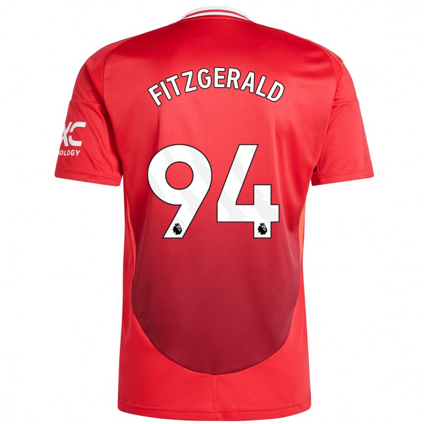 Men Football Jayce Fitzgerald #94 Bright Red Home Jersey 2024/25 T-Shirt Canada