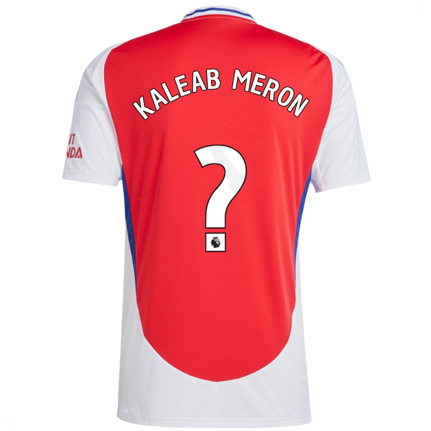 Men Football Kaleab Meron #0 Red White Home Jersey 2024/25 T-Shirt Canada