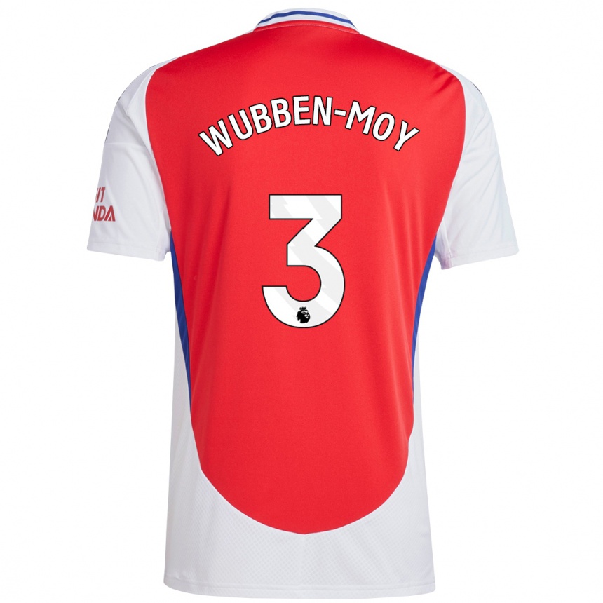 Men Football Lotte Wubben-Moy #3 Red White Home Jersey 2024/25 T-Shirt Canada