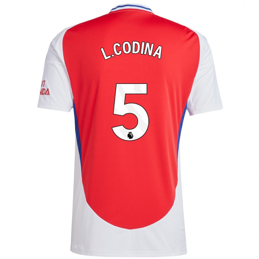 Men Football Laia Codina #5 Red White Home Jersey 2024/25 T-Shirt Canada