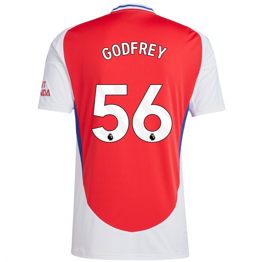 Men Football Freya Godfrey #56 Red White Home Jersey 2024/25 T-Shirt Canada