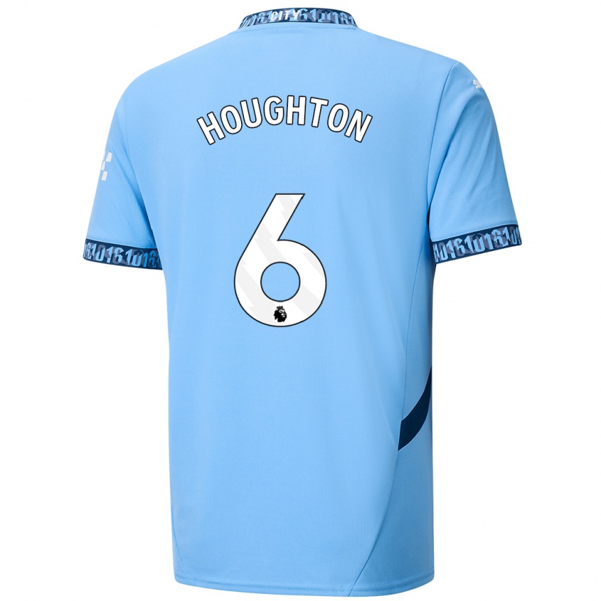 Homme Football Maillot Steph Houghton #6 Bleu Marine Tenues Domicile 2024/25 Canada