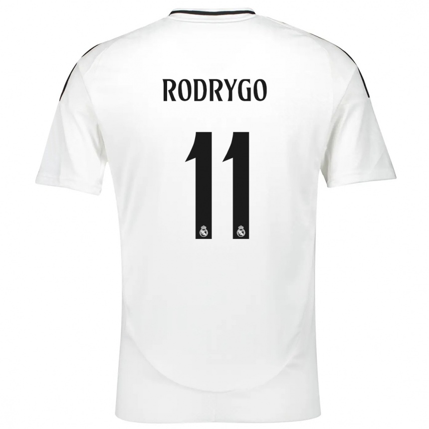 Homme Football Maillot Rodrygo #11 Blanc Tenues Domicile 2024/25 Canada