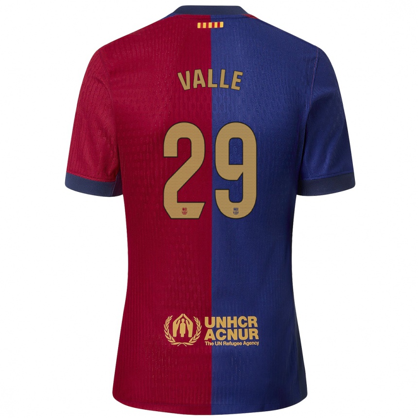 Homme Football Maillot Álex Valle #29 Bleu Rouge Tenues Domicile 2024/25 Canada