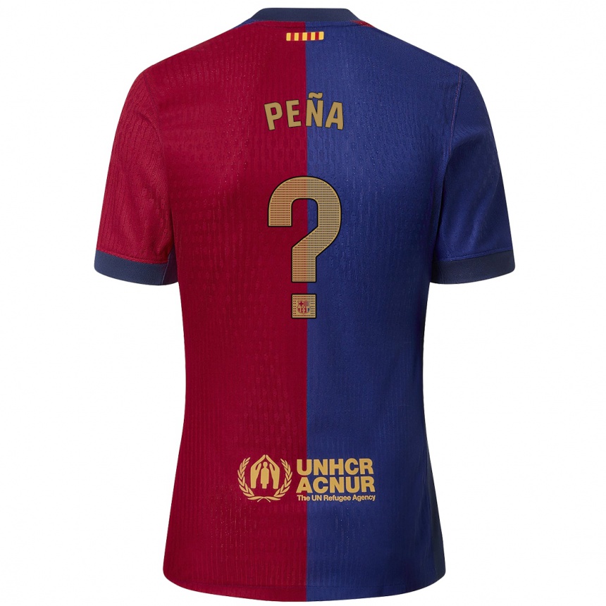 Homme Football Maillot Pablo Peña #0 Bleu Rouge Tenues Domicile 2024/25 Canada