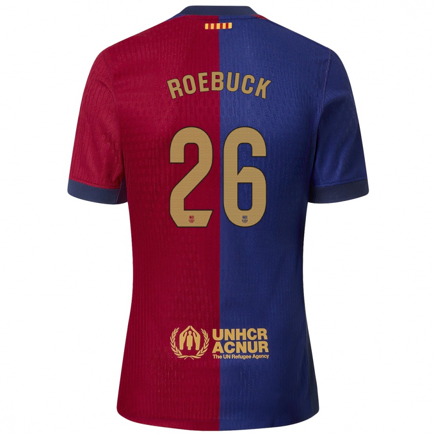 Men Football Ellie Roebuck #26 Blue Red Home Jersey 2024/25 T-Shirt Canada