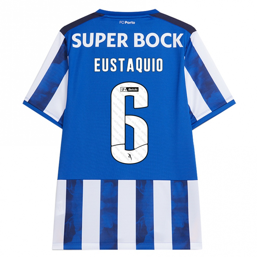 Men Football Stephen Eustaquio #6 Blue White Home Jersey 2024/25 T-Shirt Canada