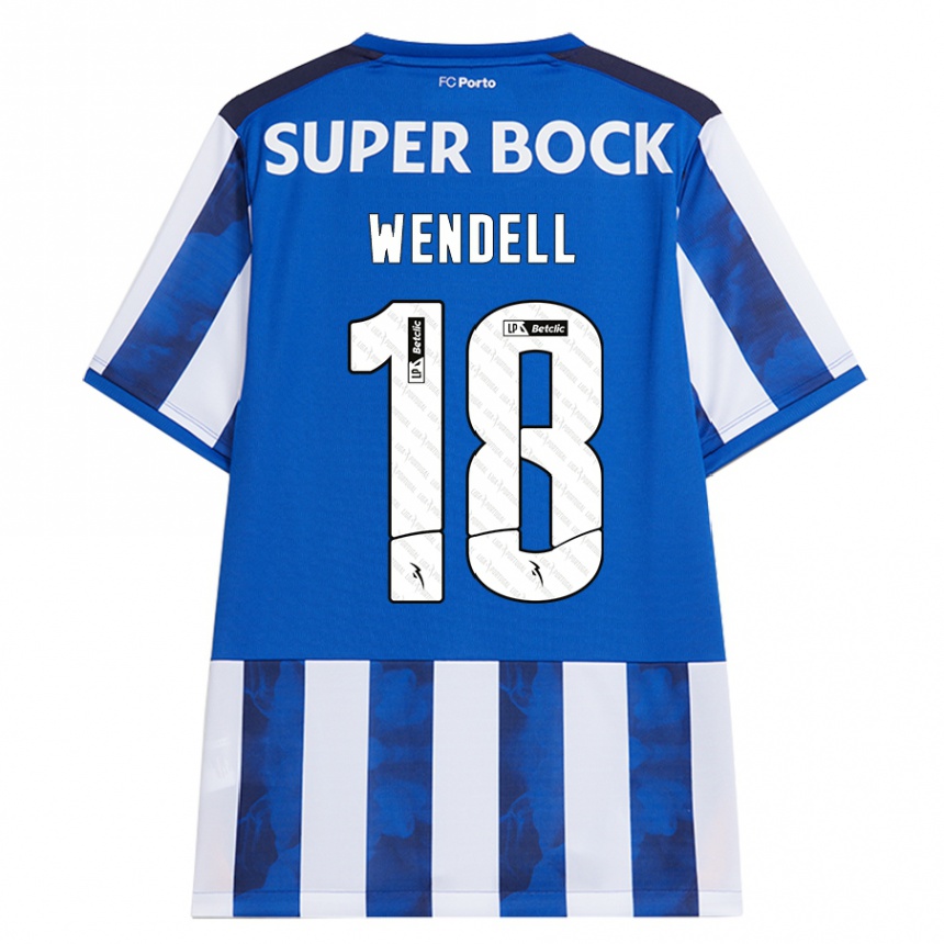 Men Football Wendell #18 Blue White Home Jersey 2024/25 T-Shirt Canada