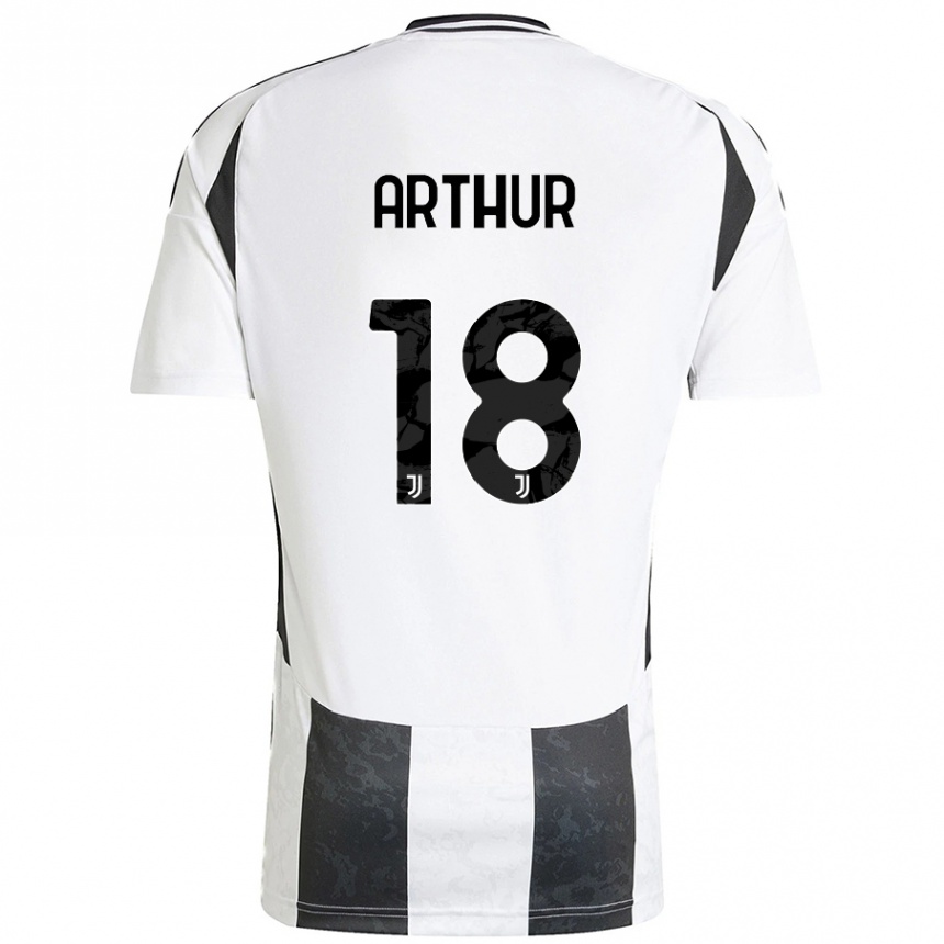 Homme Football Maillot Arthur Melo #18 Blanc Noir Tenues Domicile 2024/25 Canada