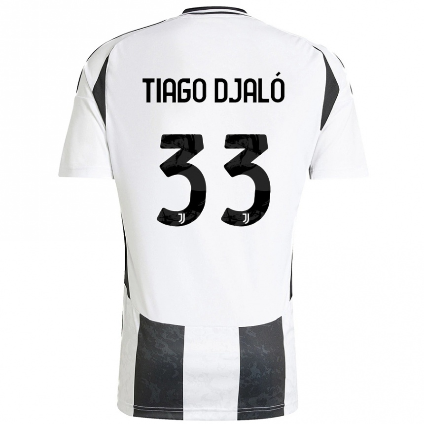 Men Football Tiago Djalo #33 White Black Home Jersey 2024/25 T-Shirt Canada