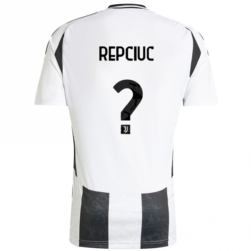 Men Football Gabriel Repciuc #0 White Black Home Jersey 2024/25 T-Shirt Canada