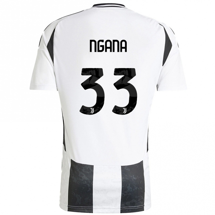 Men Football Valdes Ngana #33 White Black Home Jersey 2024/25 T-Shirt Canada