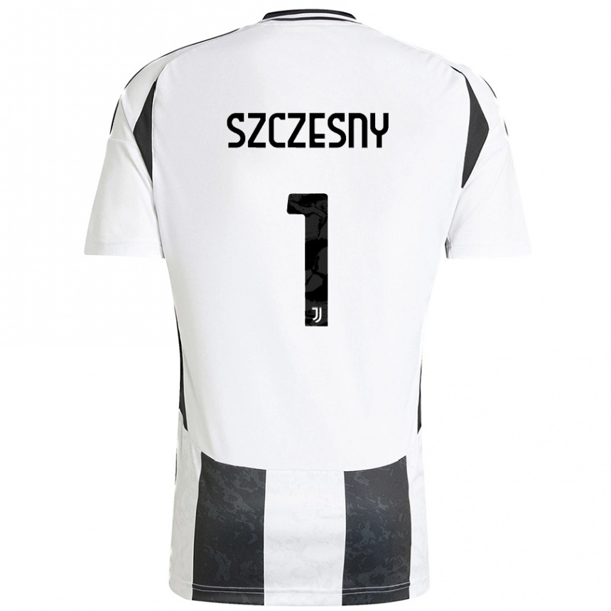 Men Football Wojciech Szczesny #1 White Black Home Jersey 2024/25 T-Shirt Canada