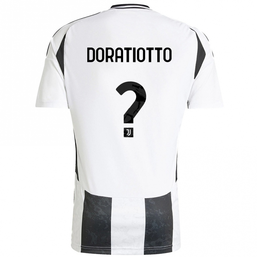 Homme Football Maillot Giulio Doratiotto #0 Blanc Noir Tenues Domicile 2024/25 Canada