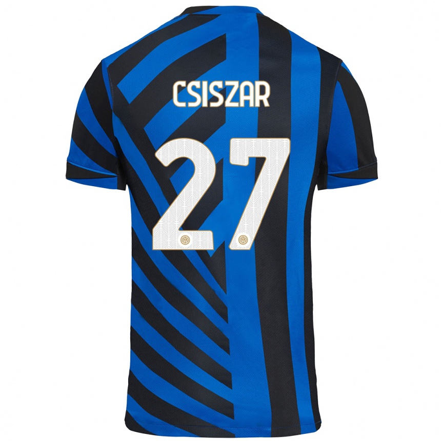 Men Football Henrietta Csiszar #27 Blue Black Home Jersey 2024/25 T-Shirt Canada