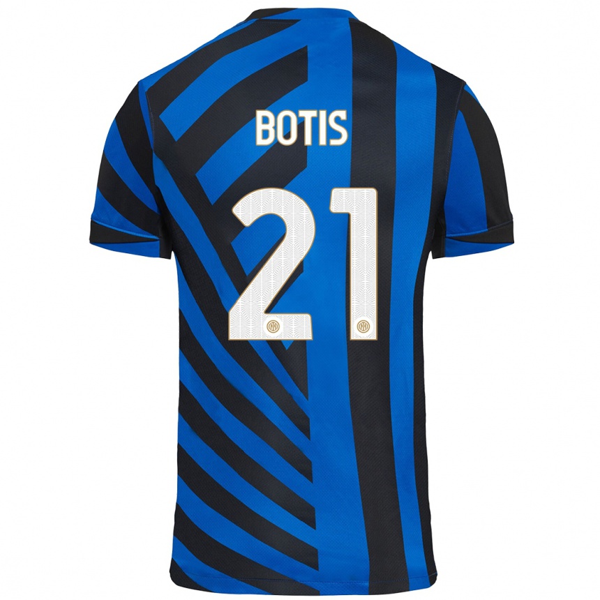 Homme Football Maillot Nikolaos Botis #21 Bleu Noir Tenues Domicile 2024/25 Canada