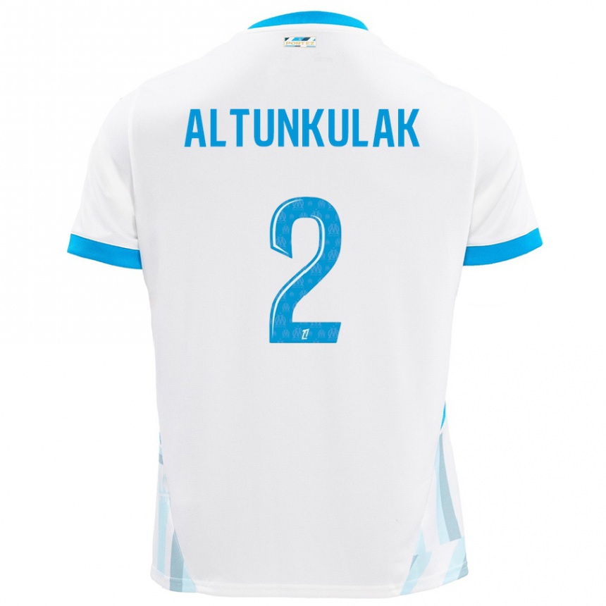 Men Football Selen Altunkulak #2 White Sky Blue Home Jersey 2024/25 T-Shirt Canada