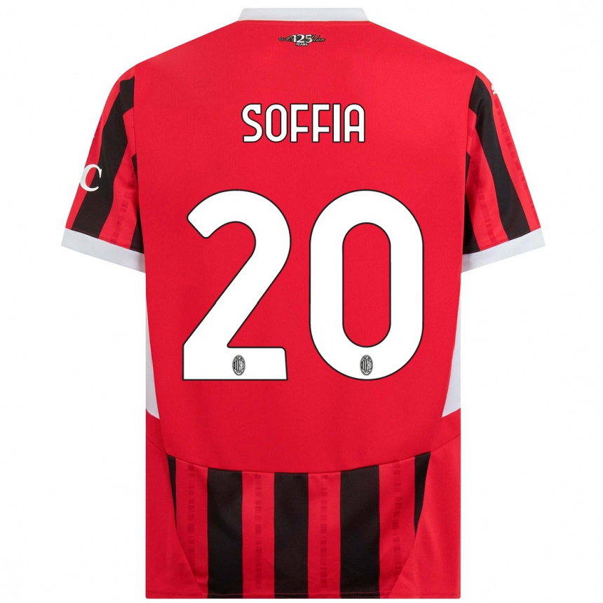 Men Football Angelica Soffia #20 Red Black Home Jersey 2024/25 T-Shirt Canada