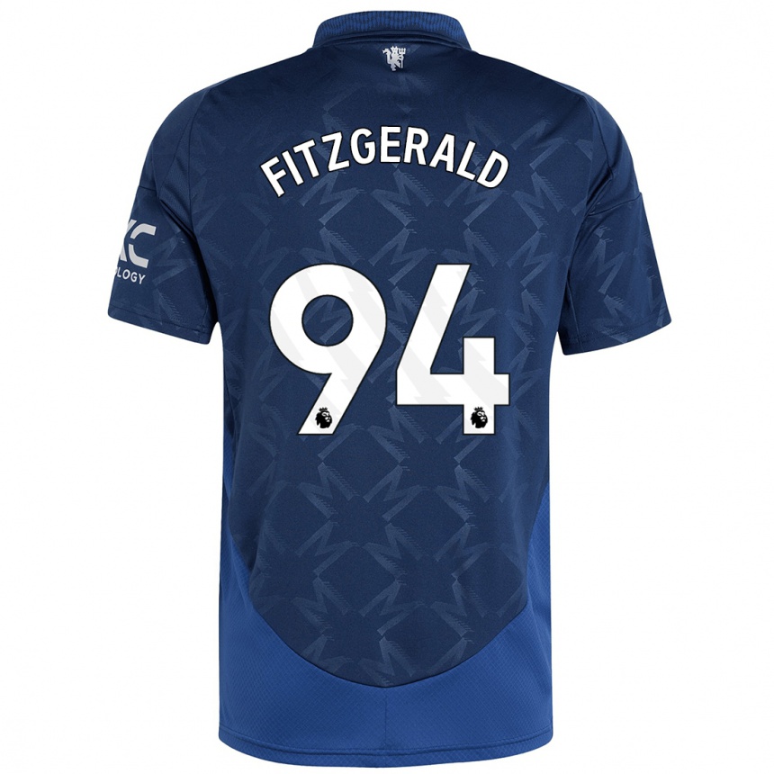 Men Football Jayce Fitzgerald #94 Indigo Away Jersey 2024/25 T-Shirt Canada