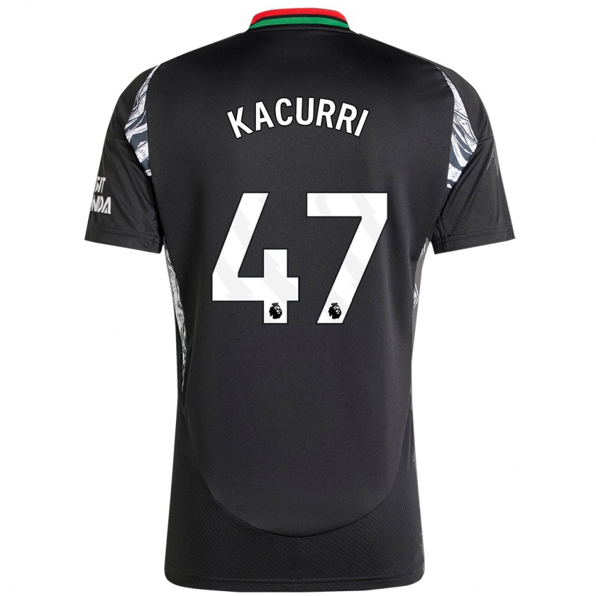 Men Football Maldini Kacurri #47 Black Away Jersey 2024/25 T-Shirt Canada