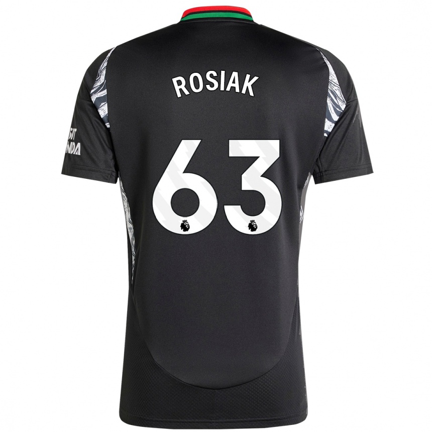 Men Football Michal Rosiak #63 Black Away Jersey 2024/25 T-Shirt Canada