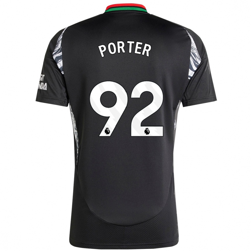 Men Football Jack Porter #92 Black Away Jersey 2024/25 T-Shirt Canada