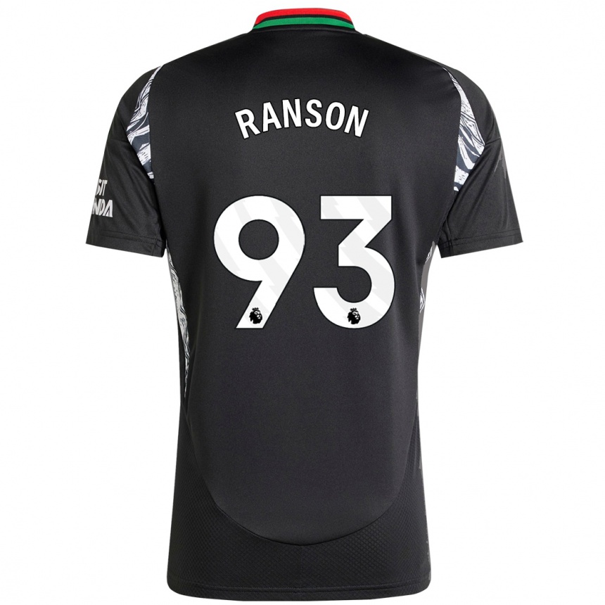 Men Football Khari Ranson #93 Black Away Jersey 2024/25 T-Shirt Canada