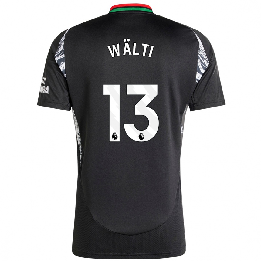 Men Football Lia Wälti #13 Black Away Jersey 2024/25 T-Shirt Canada