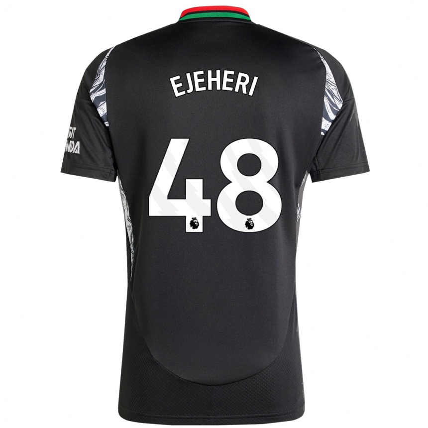 Men Football Ovie Ejeheri #48 Black Away Jersey 2024/25 T-Shirt Canada