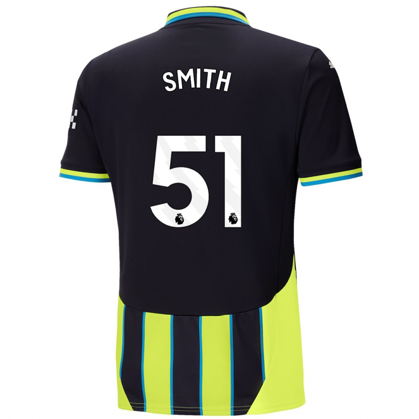 Men Football Isaac Smith #51 Blue Yellow Away Jersey 2024/25 T-Shirt Canada