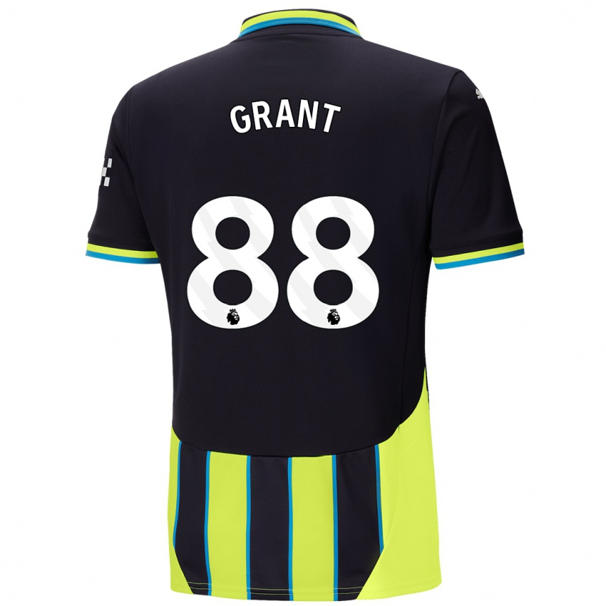 Men Football True Grant #88 Blue Yellow Away Jersey 2024/25 T-Shirt Canada