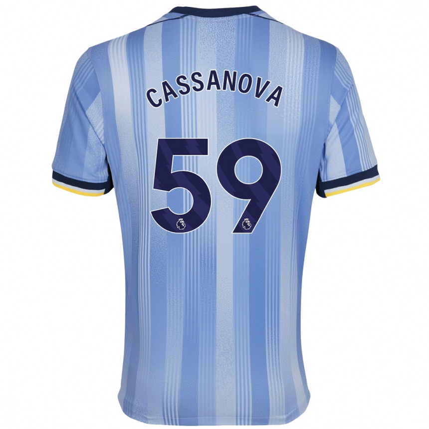 Men Football Dante Cassanova #59 Light Blue Away Jersey 2024/25 T-Shirt Canada